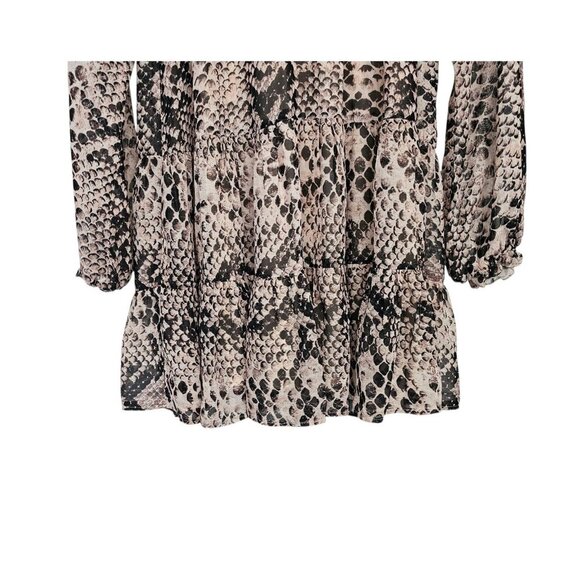 Women's - Show Me You Mumu Snake Print Long Sleeve Mini Dress, Size Small - Picture 3 of 10